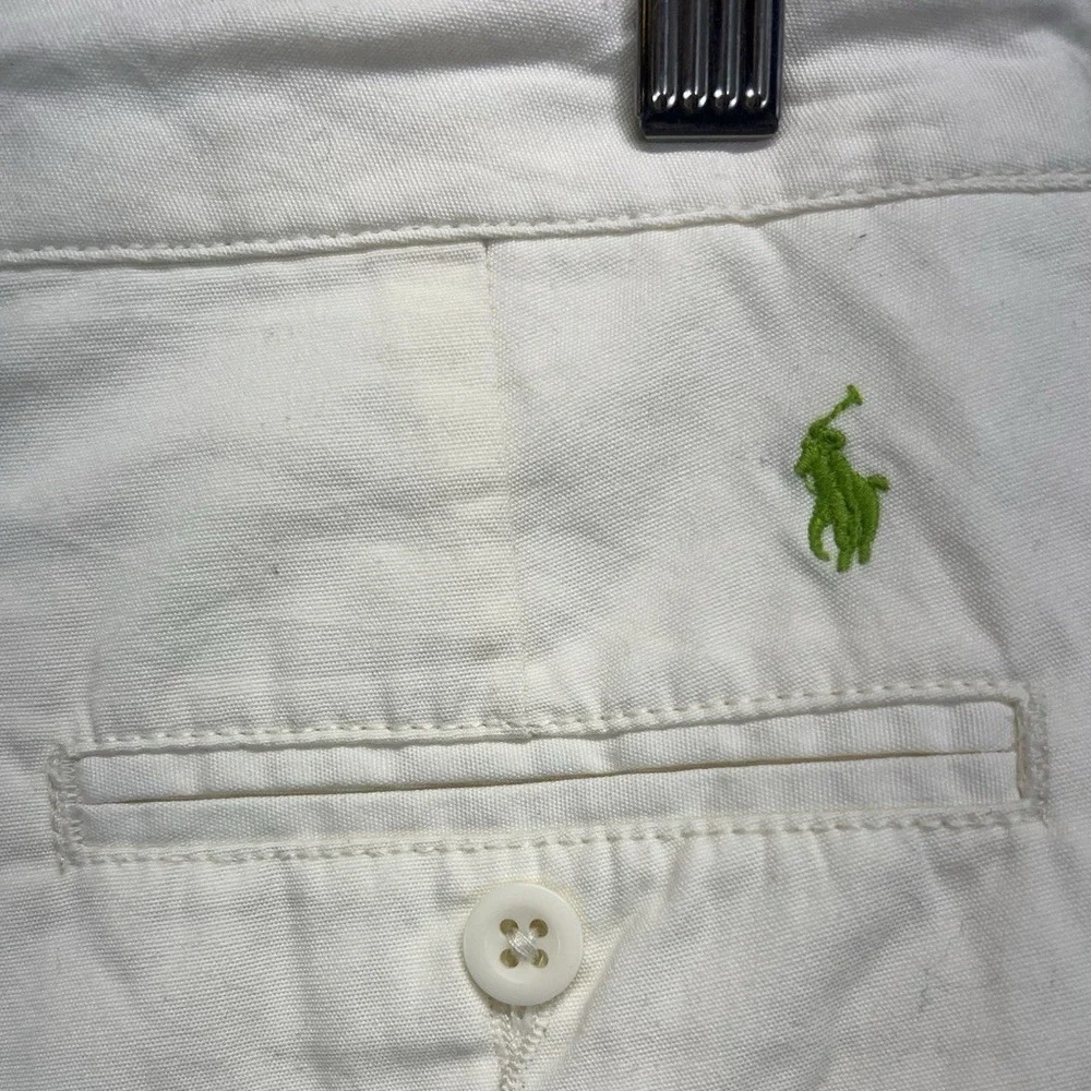 Polo Ralph Lauren‎ Chino Shorts Kids Size 12 White Nevis Cotton Pony Logo NWT